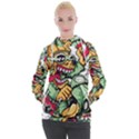 Scooter-motorcycle-graffiti Women s Hooded Pullover View1