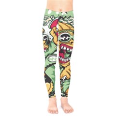 Scooter-motorcycle-graffiti Kids  Classic Winter Leggings