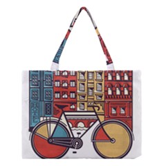 Amsterdam Graphic Design Poster Illustration Medium Tote Bag by 99art