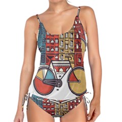 Amsterdam Graphic Design Poster Illustration Tankini Set by 99art