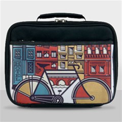 Amsterdam Graphic Design Poster Illustration Lunch Bag by 99art