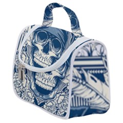 Skull Drawing Satchel Handbag