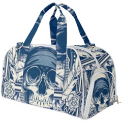 Skull Drawing Burner Gym Duffel Bag by 99art