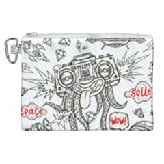 Drawing Clip Art Hand Painted Abstract Creative Space Squid Radio Canvas Cosmetic Bag (xl) by 99art