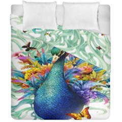 Bird-peafowl-painting-drawing-feather-birds Duvet Cover Double Side (california King Size) by 99art