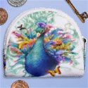 Bird-peafowl-painting-drawing-feather-birds Horseshoe Style Canvas Pouch View2