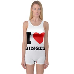 I Love Ginger One Piece Boyleg Swimsuit by ilovewhateva