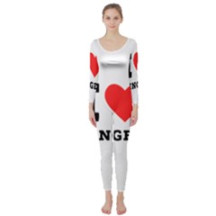 I Love Ginger Long Sleeve Catsuit by ilovewhateva