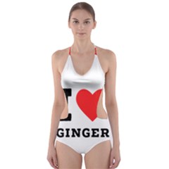 I Love Ginger Cut-out One Piece Swimsuit by ilovewhateva