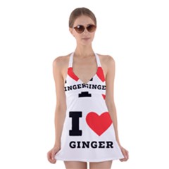 I Love Ginger Halter Dress Swimsuit  by ilovewhateva