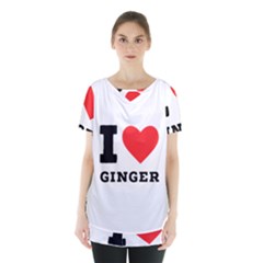 I Love Ginger Skirt Hem Sports Top by ilovewhateva