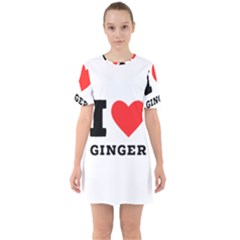 I Love Ginger Sixties Short Sleeve Mini Dress by ilovewhateva