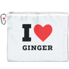 I Love Ginger Canvas Cosmetic Bag (xxxl) by ilovewhateva