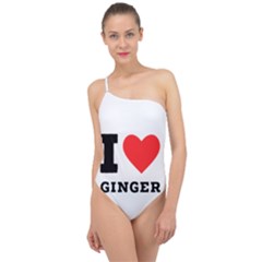 I Love Ginger Classic One Shoulder Swimsuit by ilovewhateva