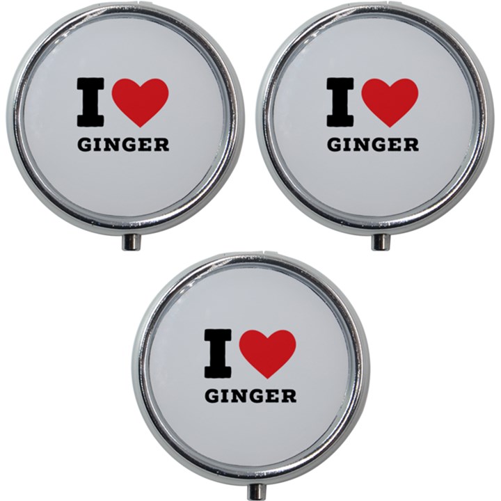 I love ginger Mini Round Pill Box (Pack of 3)