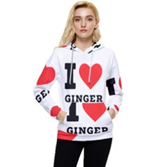 I Love Ginger Women s Lightweight Drawstring Hoodie by ilovewhateva