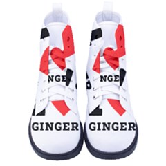 I Love Ginger High-top Canvas Sneakers