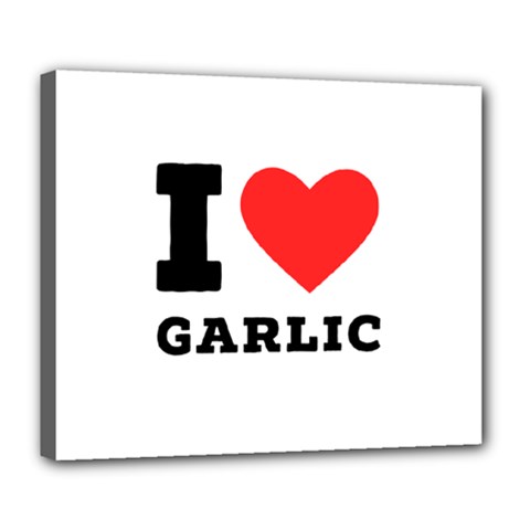 I Love Garlic Deluxe Canvas 24  X 20  (stretched) by ilovewhateva