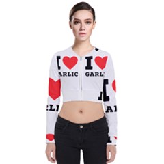 I Love Garlic Long Sleeve Zip Up Bomber Jacket by ilovewhateva