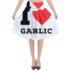 I Love Garlic Flared Midi Skirt by ilovewhateva