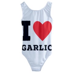 I Love Garlic Kids  Cut-out Back One Piece Swimsuit by ilovewhateva