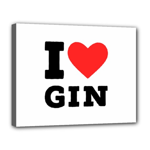 I Love Gin Canvas 14  X 11  (stretched) by ilovewhateva