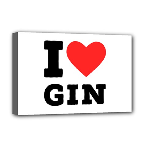 I Love Gin Deluxe Canvas 18  X 12  (stretched) by ilovewhateva