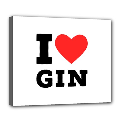 I Love Gin Deluxe Canvas 24  X 20  (stretched) by ilovewhateva