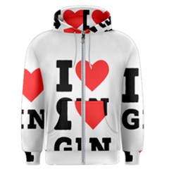 I Love Gin Men s Zipper Hoodie by ilovewhateva