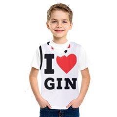 I Love Gin Kids  Basketball Tank Top by ilovewhateva