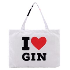 I Love Gin Zipper Medium Tote Bag by ilovewhateva