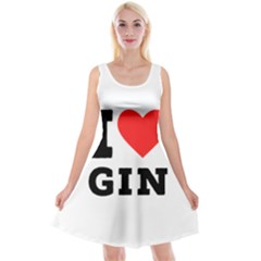 I Love Gin Reversible Velvet Sleeveless Dress by ilovewhateva