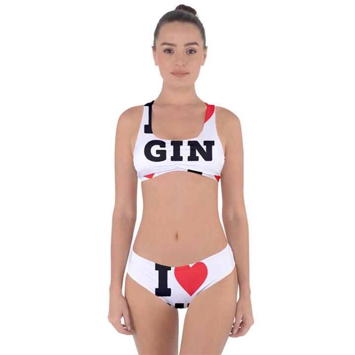 I love gin Criss Cross Bikini Set