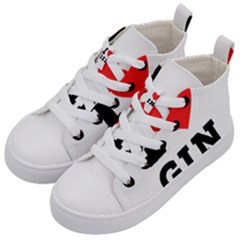 I Love Gin Kids  Mid-top Canvas Sneakers by ilovewhateva