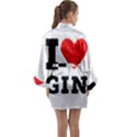 I love gin Long Sleeve Satin Kimono View2