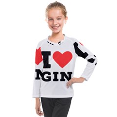 I Love Gin Kids  Long Mesh Tee