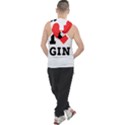 I love gin Men s Sleeveless Hoodie View2