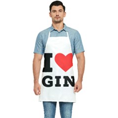 I Love Gin Kitchen Apron by ilovewhateva