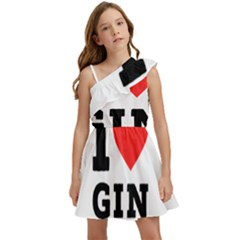 I Love Gin Kids  One Shoulder Party Dress by ilovewhateva