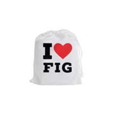 I Love Fig  Drawstring Pouch (small) by ilovewhateva