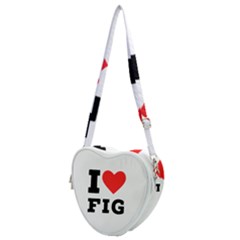 I Love Fig  Heart Shoulder Bag by ilovewhateva