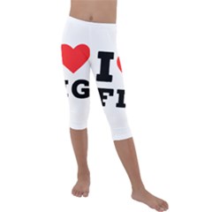 I Love Fig  Kids  Lightweight Velour Capri Leggings  by ilovewhateva