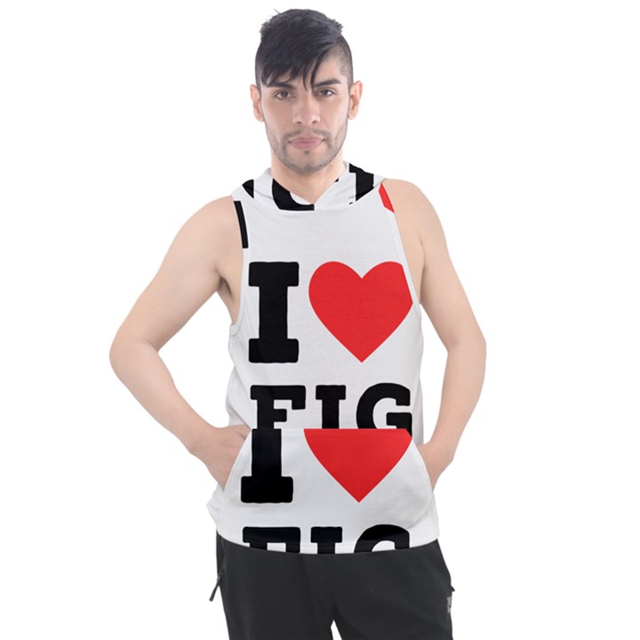 I love fig  Men s Sleeveless Hoodie