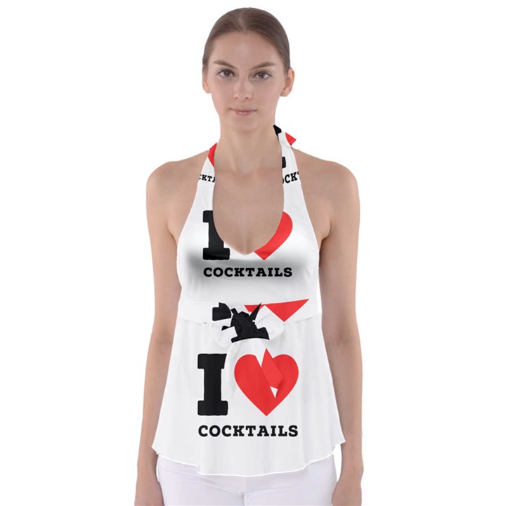 I love cocktails  Babydoll Tankini Top