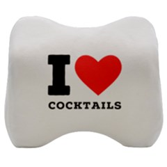 I Love Cocktails  Velour Head Support Cushion by ilovewhateva