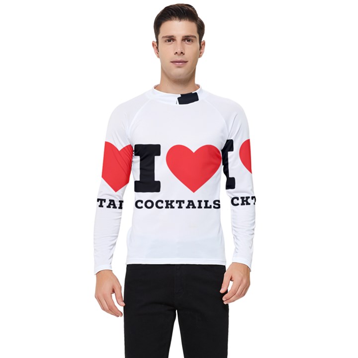 I love cocktails  Men s Long Sleeve Rash Guard