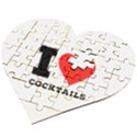 I love cocktails  Wooden Puzzle Heart View2