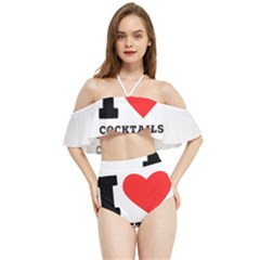 I Love Cocktails  Halter Flowy Bikini Set  by ilovewhateva