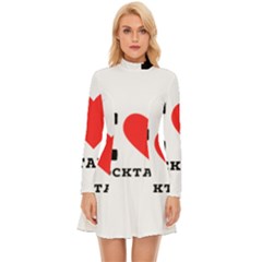 I Love Cocktails  Long Sleeve Velour Longline Dress by ilovewhateva