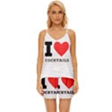 I love cocktails  V-Neck Satin Pajamas Set View1